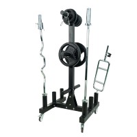 Support de rangement commercial pour plaques de poids de salle de sport, support de barre d'haltères, arbre à poids amovible, équipement de fitness