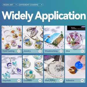 Kristalheldere Epoxyhars Kit Zelfnivellerend Hoogglanzend, Geen Vergeling, Geen Bubbels Gietende Hars, Perfect Voor Ambachten Tafelbladen Diy - Product Image 5