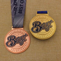 Médaille sportive personnalisée durable avec logo 3D, placage or/argent/bronze, gravure pour cadeaux promotionnels, cadeaux de bienvenue, récompenses de compétition