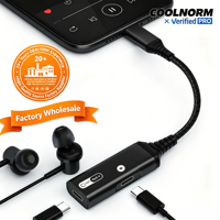 Ladekabel-Adapter für Typ-C 3,5mm Adapter für Gaming Live-Streaming Laden Typ-C zu 3,5mm Klinke Audio-Konverter