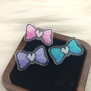 Accessoires de coiffure pour cosplay de jeu NEEDY GIRL OVERDOSE KAnge Ame Rain, pinces à cheveux en acrylique avec nœud papillon coloré, bijoux, 3 pièces/ensemble - Product Image 2