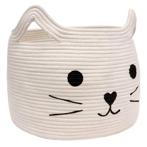 Woven Cotton Rope <strong>Storage</strong> Basket,2 Pack <strong>Cute</strong> Cotton Rope Baskets with Handle,Baby Nursery Organizer for Toy <strong>Storage</strong> <strong>Bin</strong> Salable - Product Image 4