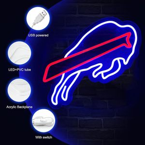 <span class=keywords><strong>LED</strong></span> squadra di calcio insegna al Neon 5V plastica decorazione da parete per uomo grotta Bar sala giochi Garage festa di compleanno di natale IP65 acrilico - Product Image 3