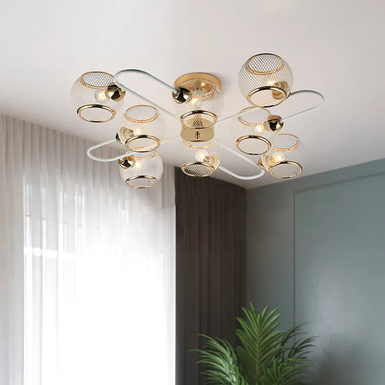 New Design Luxury Decorative Pendant Light Golden Bedroom Living Room Modern Led Ceiling Chandeliers