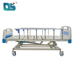 Lit d'hôpital manuel robuste à 3 fonctions avec tête de lit en ABS et 6 barrières pliantes en acier inoxydable - Product Image 5