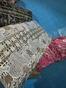 Bông Thêu Xe xương ren ren sequin phụ kiện lông mi phụ kiện cô dâu Mạng Che Mặt đám cưới vật liệu trang trí cổ tay trắng - Product Image 3