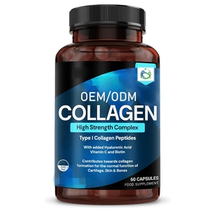 Suplementos de colágeno orgánico para mujeres y hombres que mejoran la salud de las uñas y las articulaciones de la piel Las mejores cápsulas de colágeno - Product Image 1