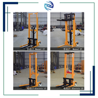 Mini 1Ton Self-Lift Semi Électrique Treuil Palan Manuel Palette Gerbeur Portable Chariot Élévateur avec Moteur pour Entrepôt Chargement Chariot Élévateur