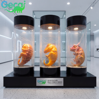 GECAI Embryon de dinosaure animatronique en pot pour la décoration de laboratoire de dinosaurologie, modèle de simulation