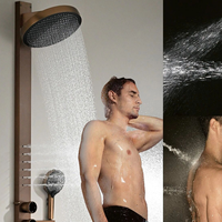 Ensemble de douche mural multifonctionnel de luxe en laiton avec fonction massage SPA pour hôtels et appartements