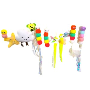 Jouet suspendu pour chat, corde élastique, plume, ruban, libellule en papier, dessin animé, anti-ennui, fournitures pour animaux de compagnie - Product Image 3