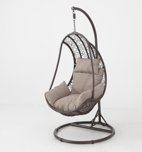 Chaise en fer suspendu pour patio de jardin en rotin au design moderne pour les patios résidentiels des hôtels - Product Image 3