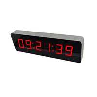 Horloges numériques LED synchronisées à l'heure GPS, transmission Ethernet, standardisées, en métal, pour les aéroports et les gares
