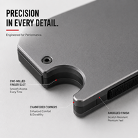 Portefeuille minimaliste en métal anti-RFID, porte-cartes fin en aluminium usiné CNC, équipement EDC, OEM