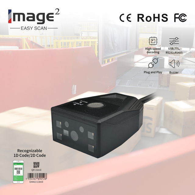 EM430EX Fixed Barcode Scanner with USB/COM Interface for High-speed Scanning in Turnstile Channels Express & Storage Lockers