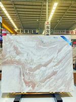 Dalle de quartzite rose quatre saisons, quartzite naturel de luxe rose Sakura avec veines blanches pour la décoration de murs, comptoirs et fonds de villas