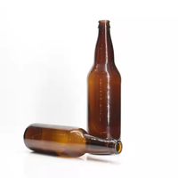 Vente en gros Bouteille de bière en verre transparente noire vide bon marché 330ml 33cl 12oz