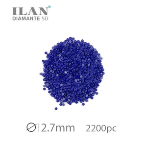 ILAN Diamante 5D 2.7mm 2200pz Strass Blu per Pittura Diamante - Product Image 2