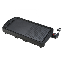 Grille antiadhésive de table en silicone, sans fumée, avec bouton de température, plateau intégré, détachable, lavable au lave-vaisselle