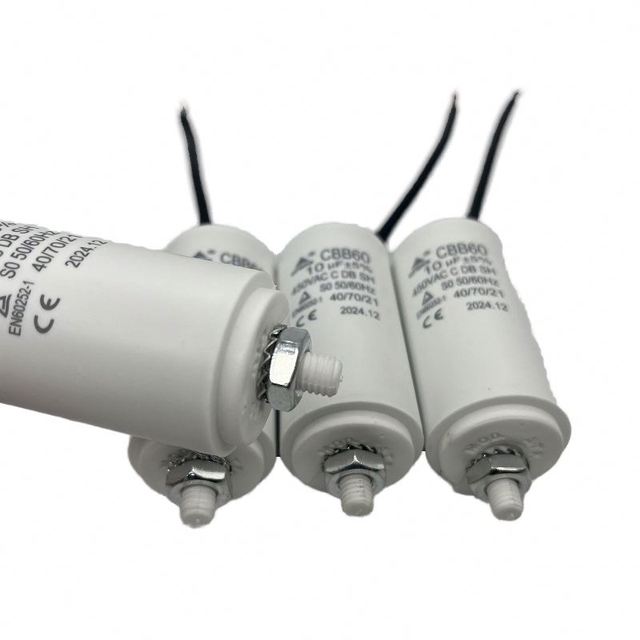Customized 450Vac 10Uf Cbb60 Capacitor Run Start Motor Capacitor for Refrigerator & Washing Machine 10th Series