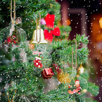 Ornement de Noël personnalisé, étoile d'arbre, flocons de neige, feuilles de pin, pendentif de Noël pour Noël, Nouvel An, ornements en acrylique à motifs