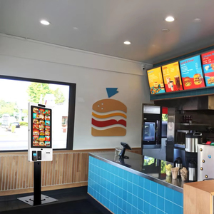 21.5 inch tự đặt hàng kiosk tương tác màn hình cảm ứng thanh toán kiosk tự dịch vụ kiosk cho KFC mcdonalds nhà hàng - Product Image 1
