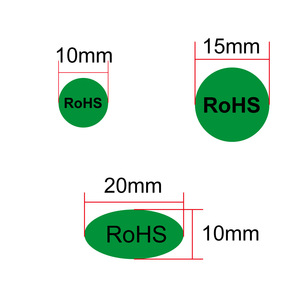 ฉลากติดด้วยตนเอง RoHS รูปทรงกลม เป็นมิตรกับสิ่งแวดล้อม สำหรับอุปกรณ์อิเล็กทรอนิกส์สำหรับผู้บริโภค กระดาษกาวพิมพ์ดิจิทัล - Product Image 3