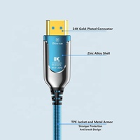 Cable de Fibra Óptica Coaxial Personalizado Blindado de 8K 60Hz 4K 120Hz con Revestimiento de PVC para Monitor, Reproductor de DVD y Proyector
