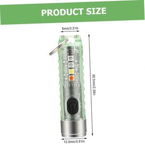 Mini lampe torche LED porte-clés, petite lampe de poche rechargeable USB-C, torche LED pour usage domestique, design tendance - Product Image 2