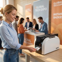 Printer Kartu HiTi New CS270e 300DPI Pencetakan Sublimasi Satu Sisi/Dua Sisi untuk Kartu RFID IC Magnetik