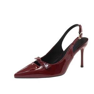 A16 Nuove <span class=keywords><strong>Scarpe</strong></span> da Festa <span class=keywords><strong>con</strong></span> Tacco Alto e Sottile, Fiocchi a <span class=keywords><strong>Farfalla</strong></span> e Cinturini Posteriori Aperti, <span class=keywords><strong>Scarpe</strong></span> Sexy da Donna - Product Image 6