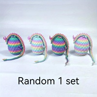 Produit transfrontalier très demandé : Ensemble d'œufs de dragon chinois imprimés en 3D, figurine décorative, jouet, cadeau, coloré, créatif, pour jeunes, aux couleurs vives