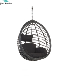 Thiết kế hiện đại kim loại wicker Patio võng trứng treo ghế đu cho ngoài trời hoặc phòng ngủ giá rẻ khung thép - Product Image 5