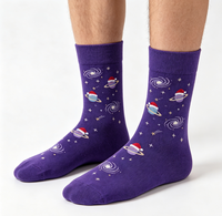 Chaussettes en coton à motif de gnome de Noël, antidérapantes et extensibles, design amusant, cadeaux de fête, boîte cadeau OEM