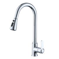 Robinet de cuisine moderne en laiton flexible et extractible, Robinet de lavabo rotatif en acier inoxydable pour légumes, Robinet d'évier de cuisine
