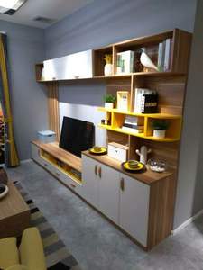 Soporte de TV de madera maciza de roble nórdico moderno, muebles negros para el hogar para sala de estar u hotel, gabinetes de oficina industriales escandinavos - Product Image 5