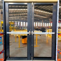 Dispositif d'ouverture automatique d'alarme incendie pour bâtiment commercial, barre anti-panique en aluminium, porte de secours en verre trempé