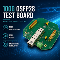 Kits de développement de cartes de test pour moteur optique 100G QSFP28, pour câbles transceivers, diagnostic numérique et surveillance BER
