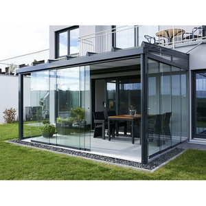 Puerta Corredera de Vidrio Minimalista con Marco de Aluminio para Patio o <span class=keywords><strong>Terraza</strong></span>, con <span class=keywords><strong>Aislamiento</strong></span> Acústico y Vidrio Templado con Rotura de Puente Térmico - Product Image 6