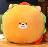 Hamburger mignon en peluche oreiller de sieste filles bureau prix usine Hamburger en peluche jouet