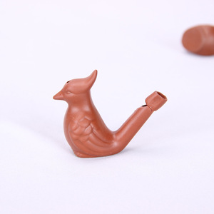 นกหวีดน้ำนกแนววินเทจของเล่นสำหรับเด็กขลุ่ยเซรามิครูปหัวใจ - Product Image 1