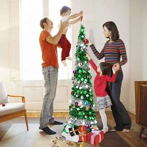 Árbol de Navidad Inflable Plegable de 1.5 Metros, Verde, con Adornos de Lentejuelas, para Fiestas Navideñas, Decoración Luminosa para el Hogar - Product Image 4