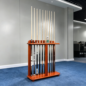 Lussuoso Portastecche da <span class=keywords><strong>Biliardo</strong></span> Autoportante a 10 Fori in Legno Massello per Sale da <span class=keywords><strong>Biliardo</strong></span> - Product Image 1