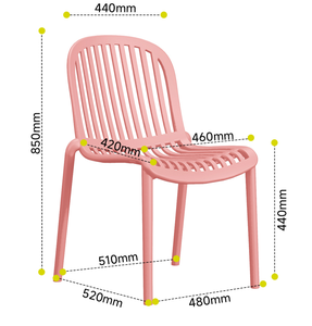 GDRS Brand USA DELIVERY Contemporary <b>Stackable</b> Slatted Plastic PP <b>Chair</b> | Home <b>Dining</b> Hospitality Seating Outdoor Patio Use - Product Image 2