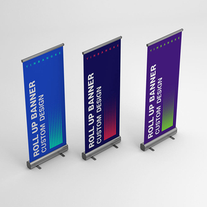 Cuộn lên hiển thị quảng cáo biểu ngữ đứng rollup đứng nhôm cuộn màn hình đứng có thể thu vào biểu ngữ - Product Image 2