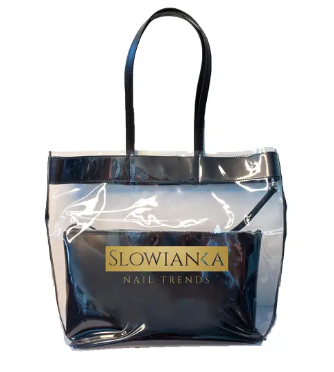 2 In 1 Clear PVC Waterproof Bag with leather small pouch,Large Clear Tote Bag PVC Top Handle Shoulder Bag 2 Pieces Set