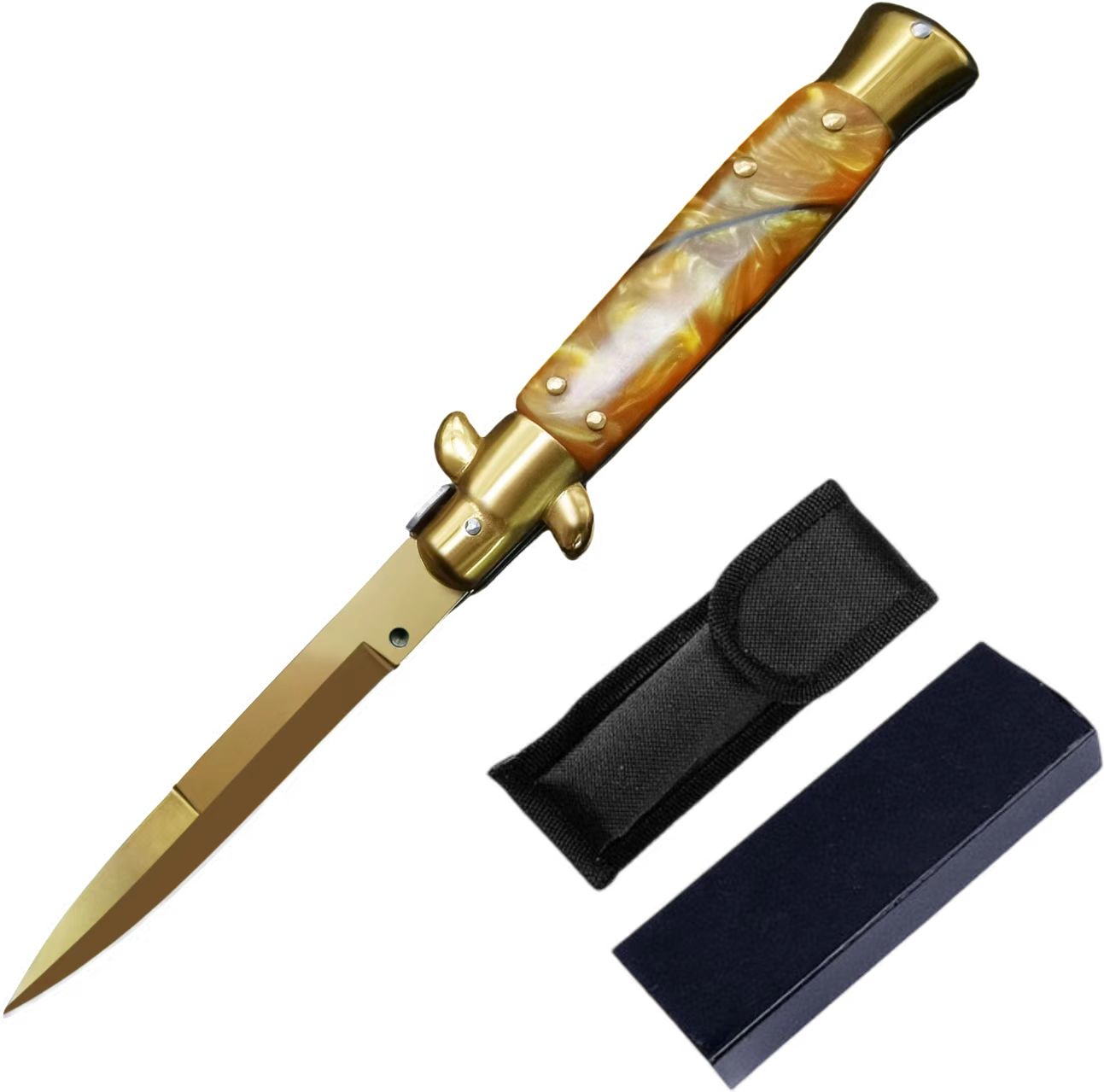 Manico dorato, lama dorata