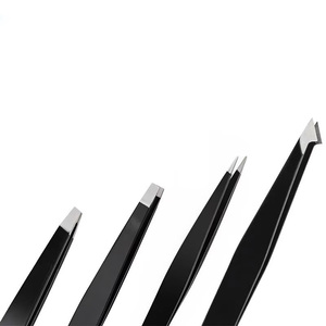 แหนบต่อขนคิ้วปลายเฉียงสแตนเลสแบบใช้ซ้ำได้ ขายส่ง 4 ชิ้น สีดำ GZ RTS สั่งแบบคละได้ - Product Image 2