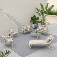 Chaise de salle à manger en rotin OSMEN Mermaid, imperméable, avec tressage en arêtes de poisson, pour usage extérieur, cour et jardin