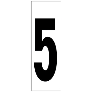 Numero Adesivo 46x140 mm. No. 5 - Product Image 1